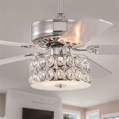 52 Inch Flush Mount Ceiling Fan With Led Lights