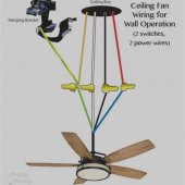 Ceiling Fan Light Hanging By Wires