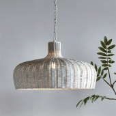 Grey Rattan Ceiling Light