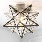 Moravian Star Ceiling Mount Light Fixture
