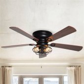 Ceiling Fan With Light And Remote Flush Mount