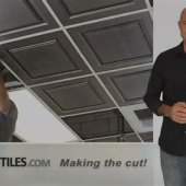 How To Cut Ceiling Tile For Can Lights